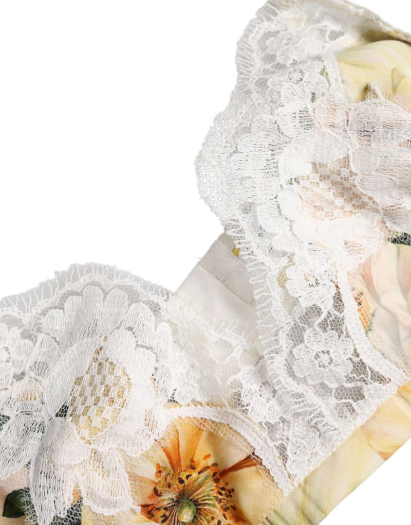 Multicolor Floral Print Non Wire Bra Underwear Dolce & Gabbana