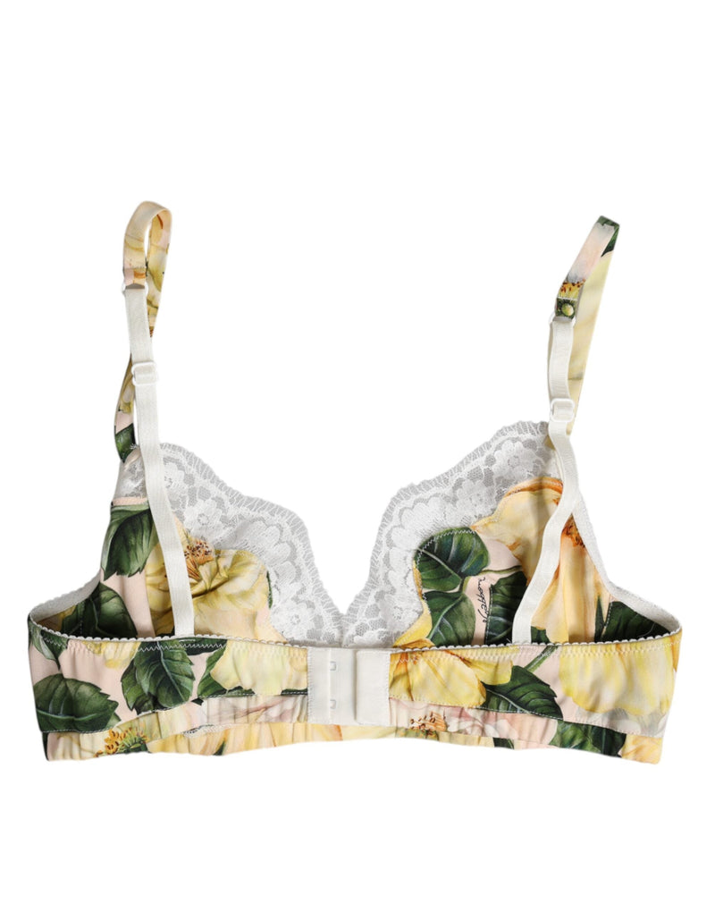 Multicolor Floral Print Non Wire Bra Underwear Dolce & Gabbana