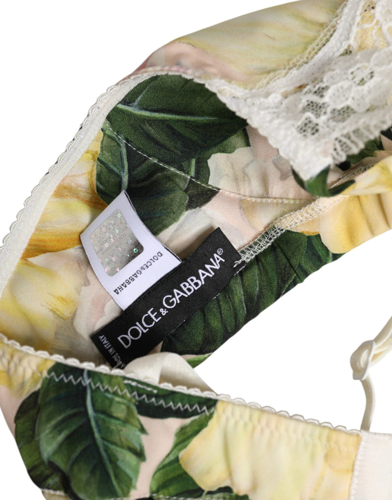 Multicolor Floral Print Non Wire Bra Underwear Dolce & Gabbana