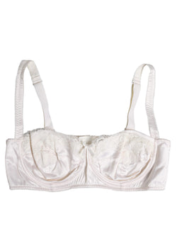 White Silk Underwired Balconette Bra Underwear Dolce & Gabbana