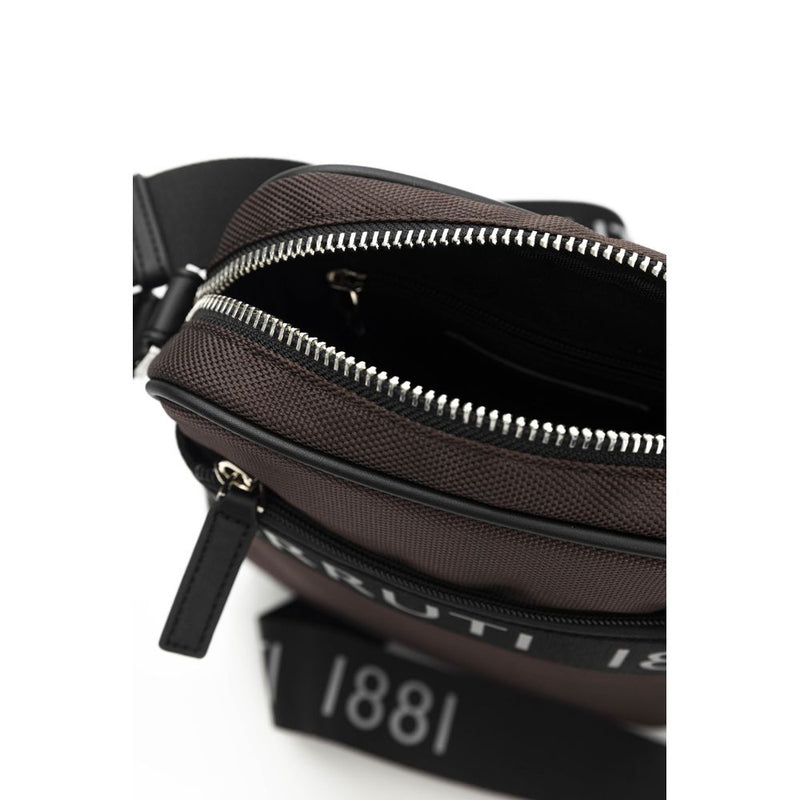 Brown Leather Women Crossbody Bag Cerruti 1881