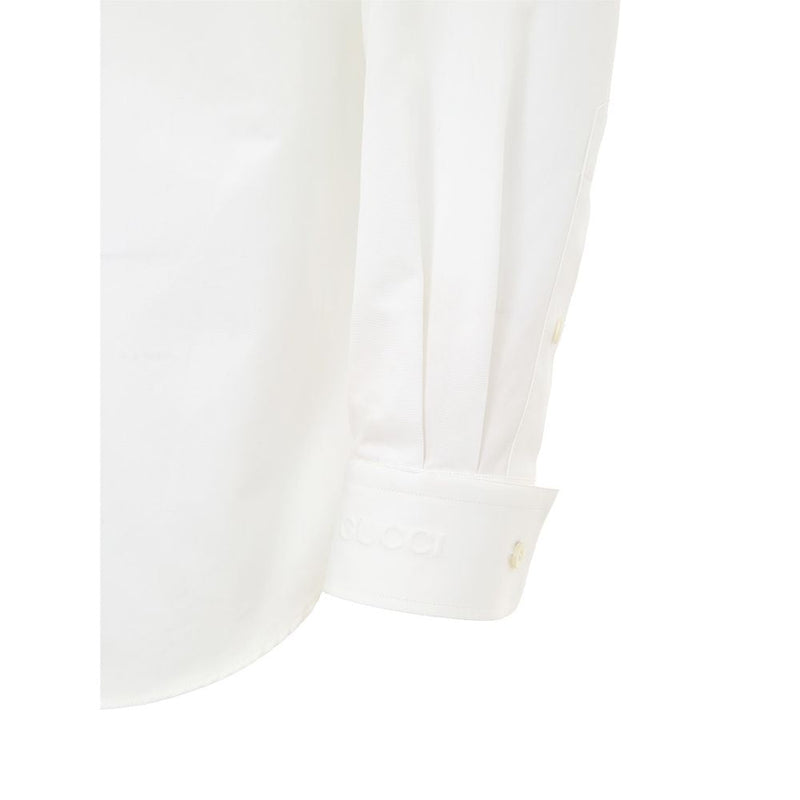 White Cotton Shirt Gucci