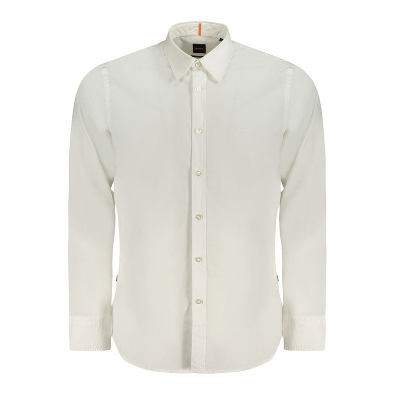White Cotton Shirt Hugo Boss