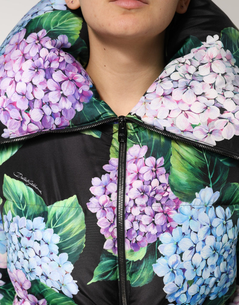 Multicolor Floral Print Puffer Quilted Jacket Dolce & Gabbana