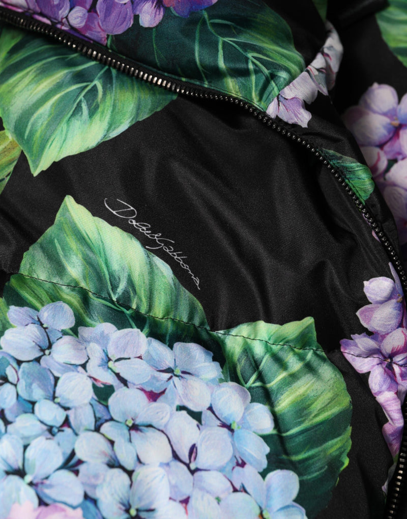 Multicolor Floral Print Puffer Quilted Jacket Dolce & Gabbana
