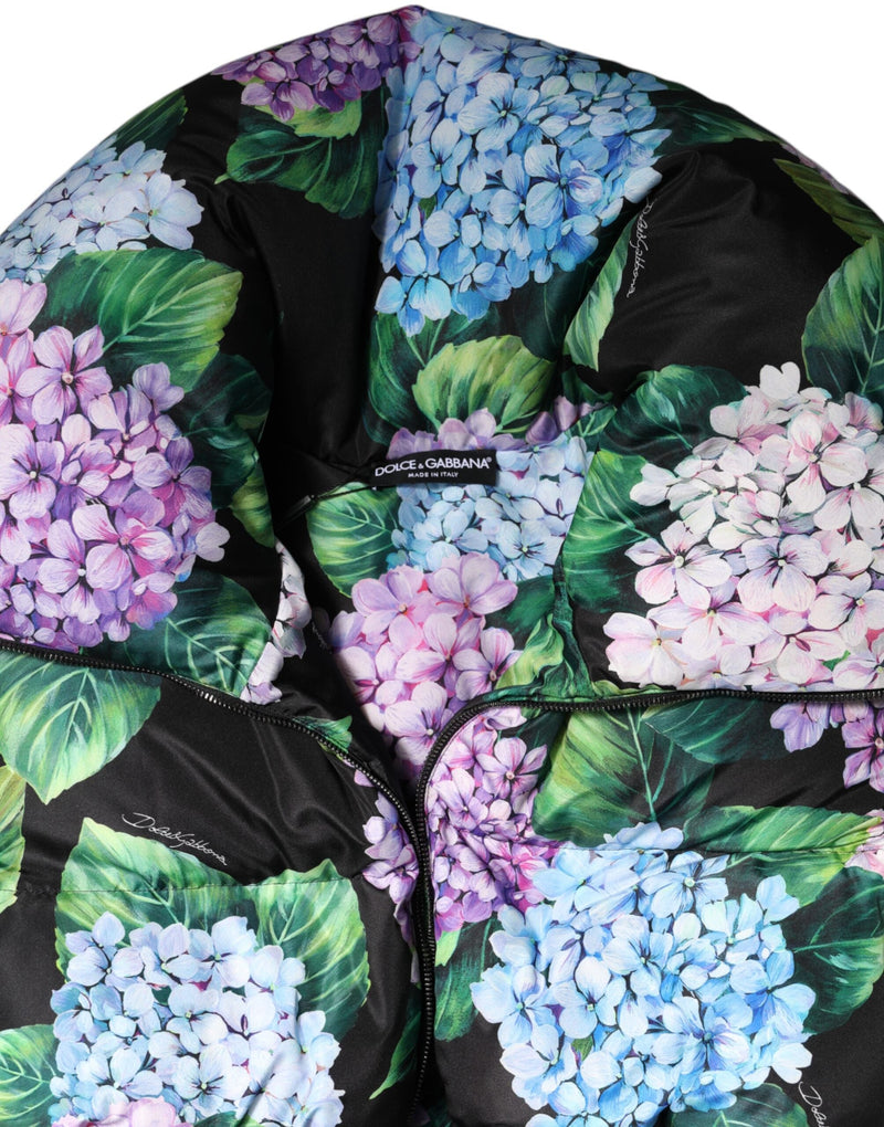 Multicolor Floral Print Puffer Quilted Jacket Dolce & Gabbana