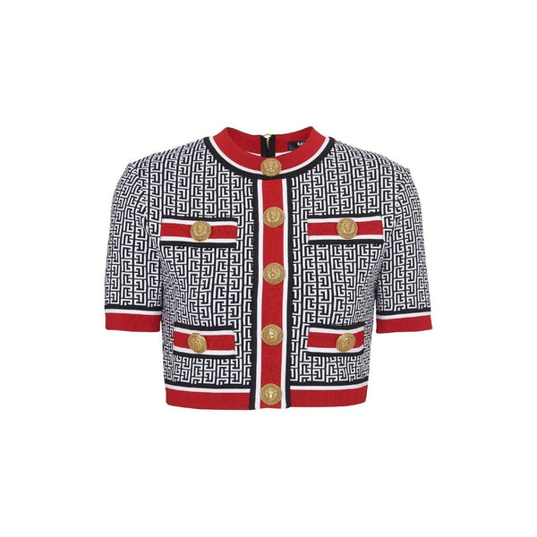 Cropped Monogram Top Balmain