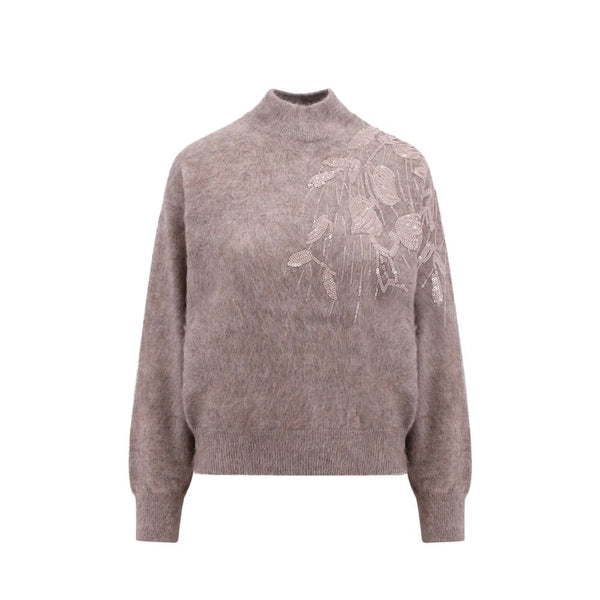 T-Neck Knit Brunello Cucinelli