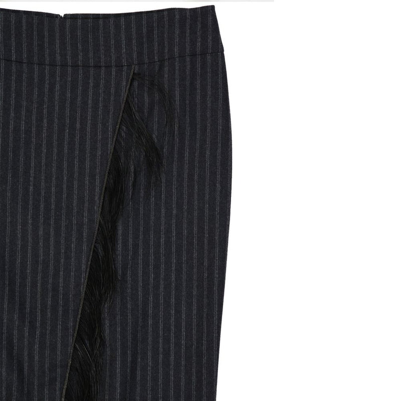 Wool Striped Skirt Brunello Cucinelli