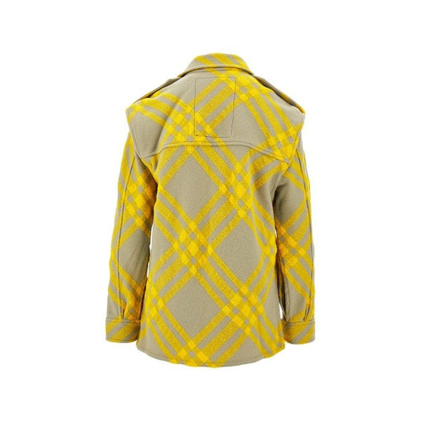 Wool Checked Jacket Burberry