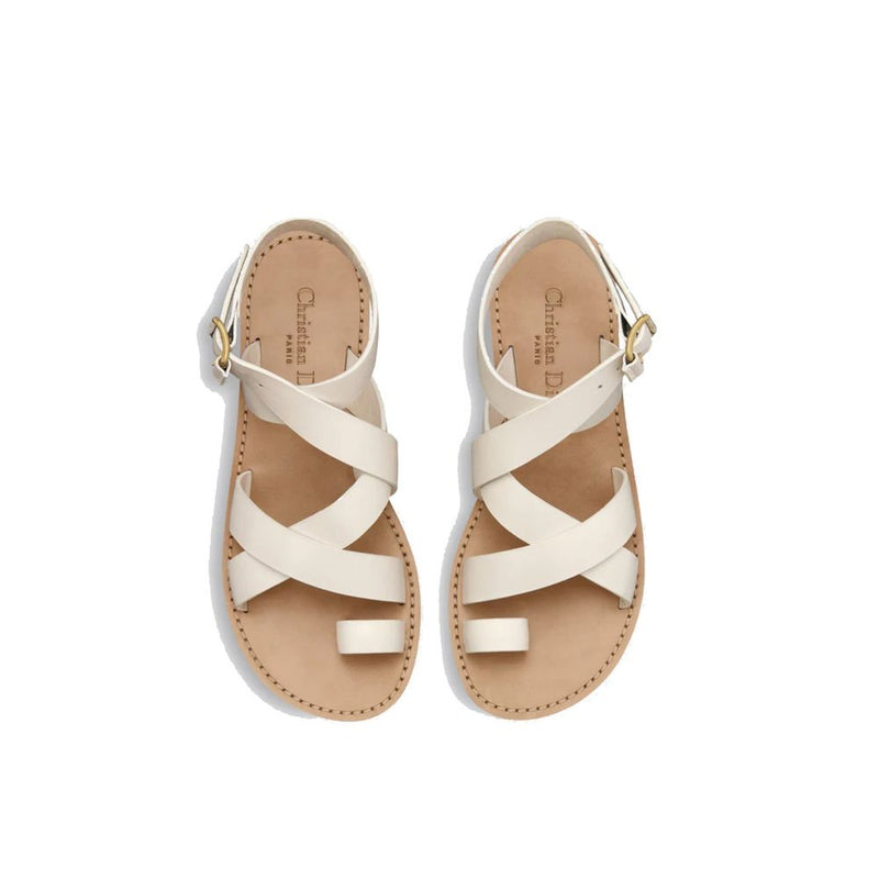 Sun Leather Flat Sandals Dior