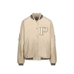 Padded Leather Varsity Jacket Prada
