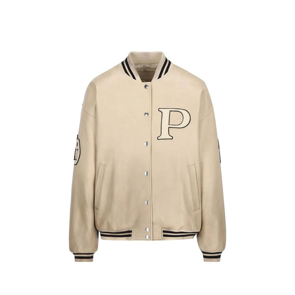 Padded Leather Varsity Jacket Prada
