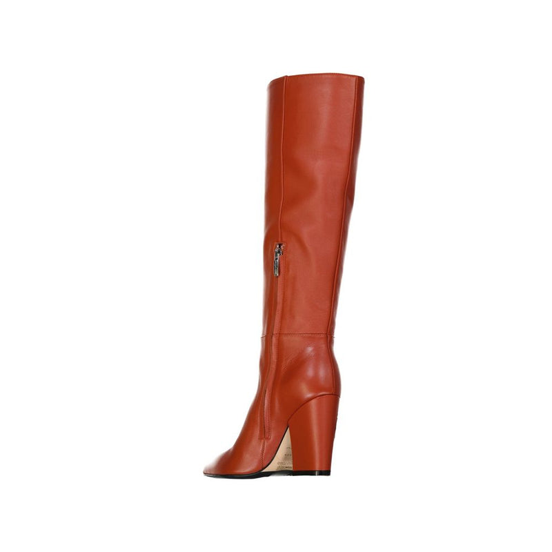 Leather Heel Boots Sergio Rossi