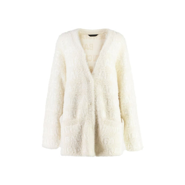 Wool Blend Jacquard Cardigan Balenciaga