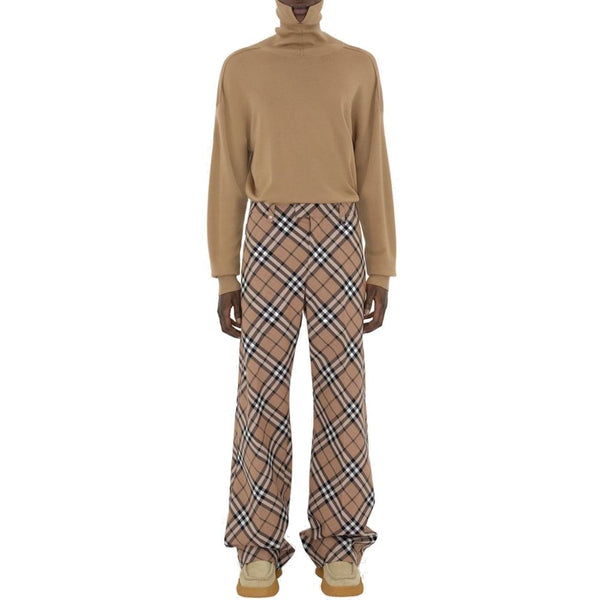 Wool Blend Check Pants Burberry