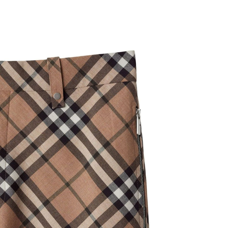 Wool Blend Check Pants Burberry