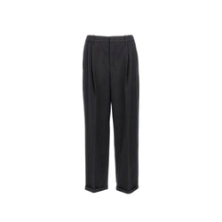 Cashmere And Wool Flannel 90'S Striped Pants Saint Laurent