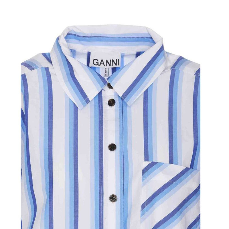Cotton Striped Shirt Ganni