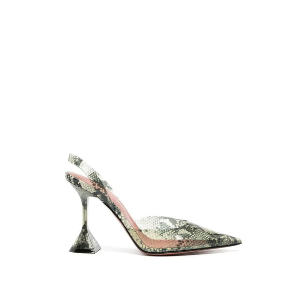 Holli Glass 95mm Snakeskin-effect Pumps Amina Muaddi
