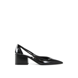 Brushed Leather Cut-Out Pumps Prada