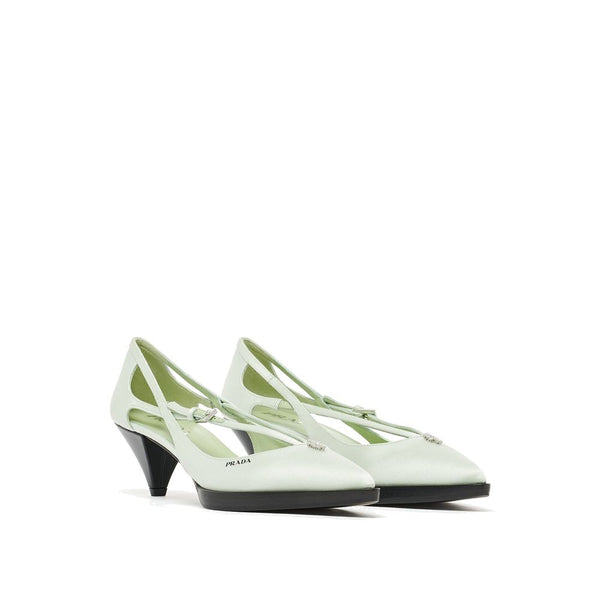 Cut-Out Satin Pumps Prada