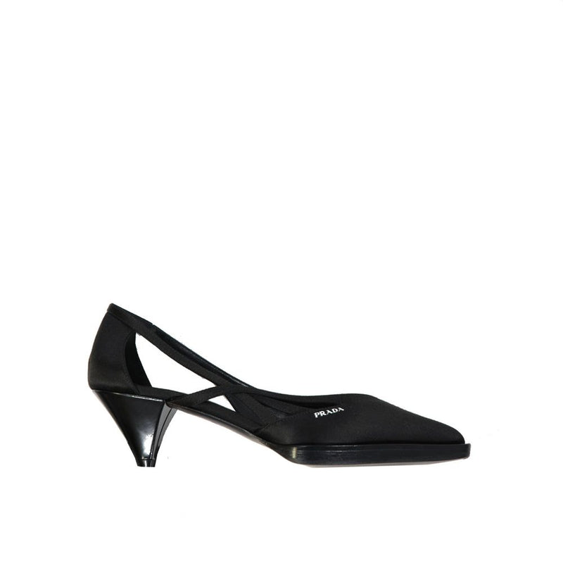 55mm Cut-Out Satin Pumps Prada