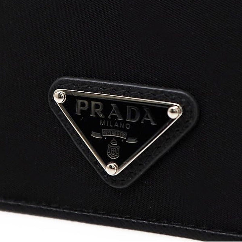 Nylon And Leather Card Holder Prada