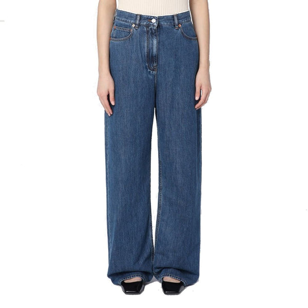 Wide Leg Denim Jeans Valentino