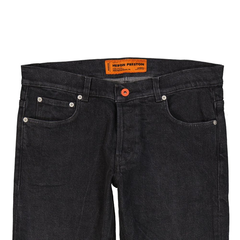 Cotton Denim Slim Jeans Heron Preston