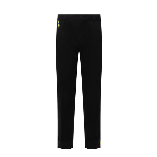 Cotton Gabardine Trousers Versace