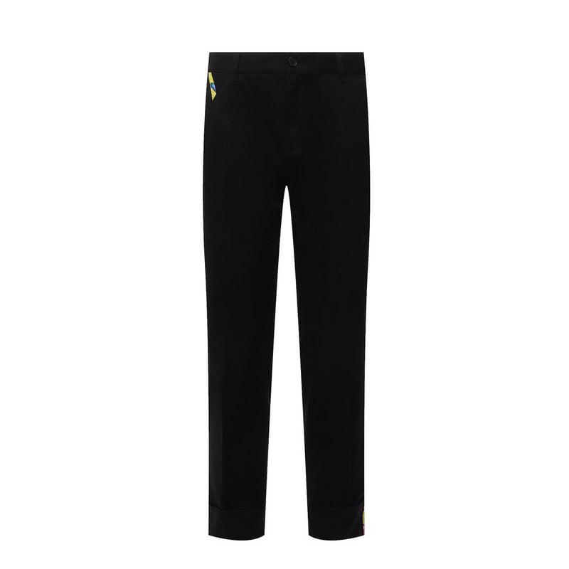 Cotton Gabardine Trousers Versace