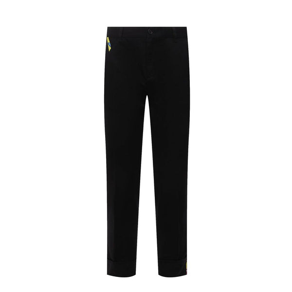 Cotton Gabardine Trousers Versace