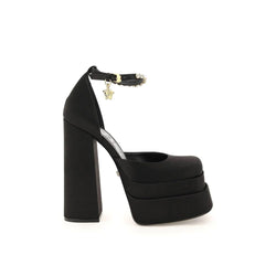 Silk Satin Platform Pumps Versace