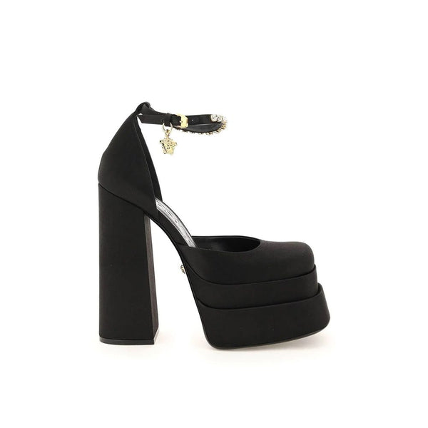 Silk Satin Platform Pumps Versace