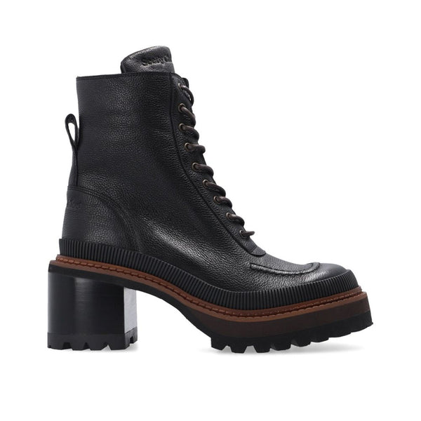 Mahalia Leather Lace-Up Boots See By Chloé