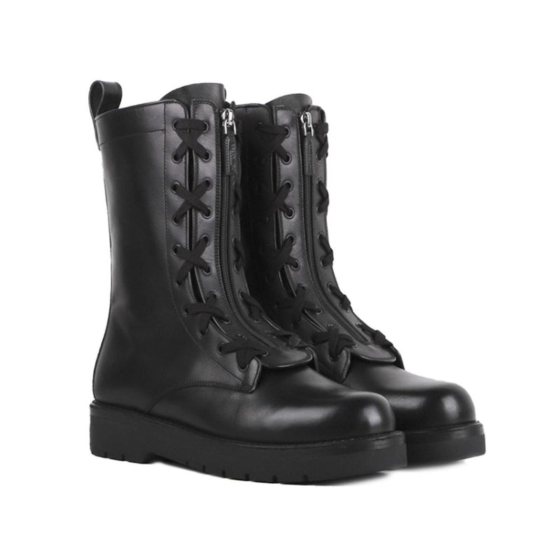 Combat Leather Boots Valentino Garavani