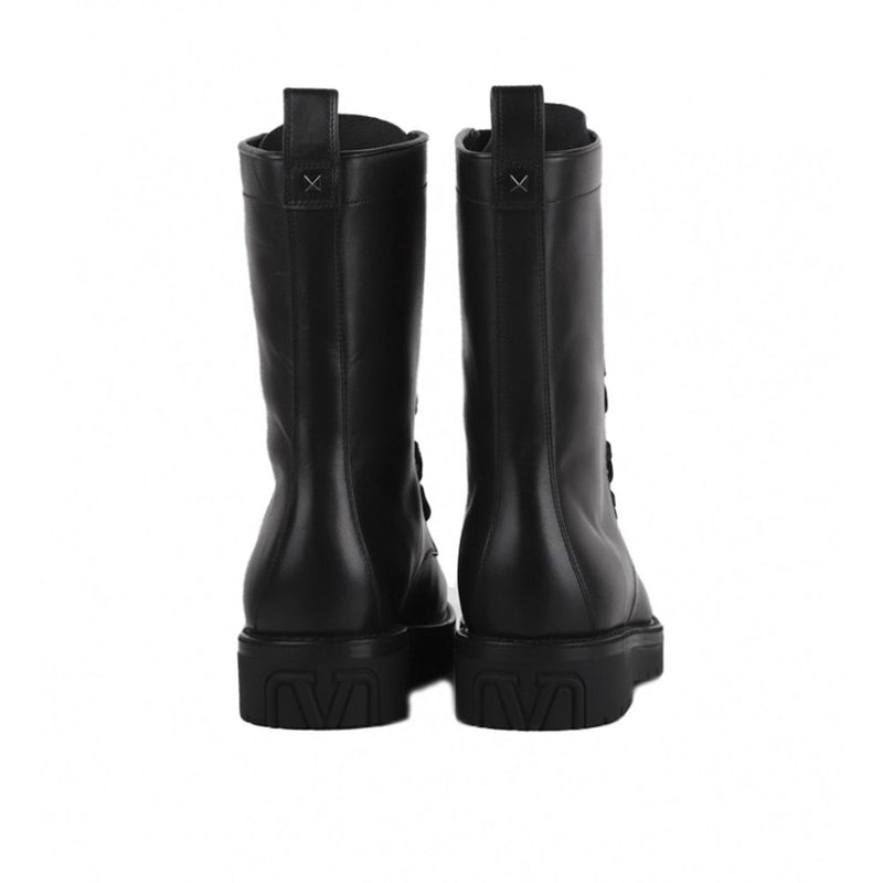 Combat Leather Boots Valentino Garavani