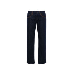 Piped-Trim Denim Jeans Miu Miu