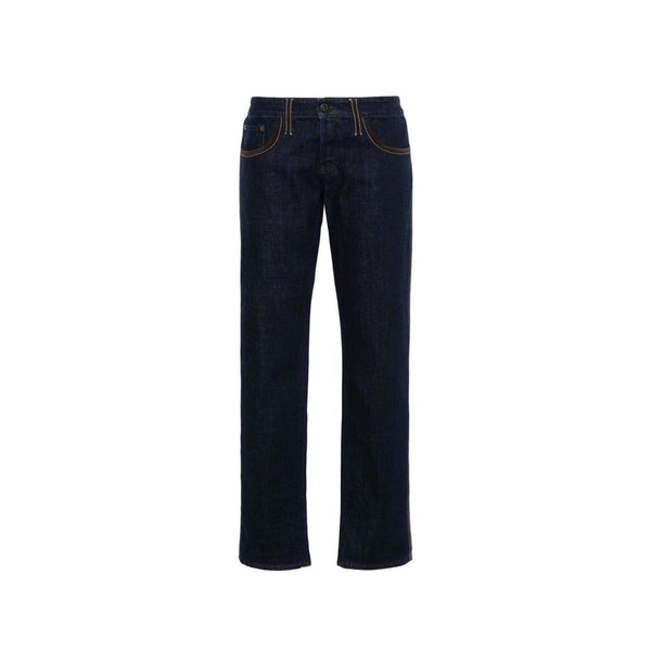 Piped-Trim Denim Jeans Miu Miu