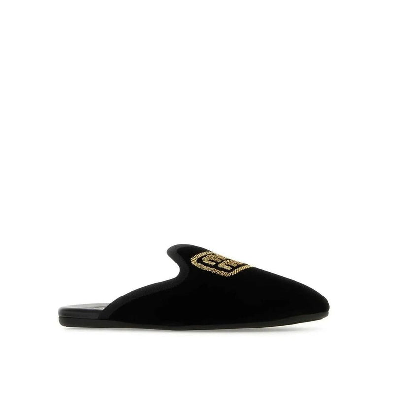 Logo Embroidered Slip-On Mules Miu Miu