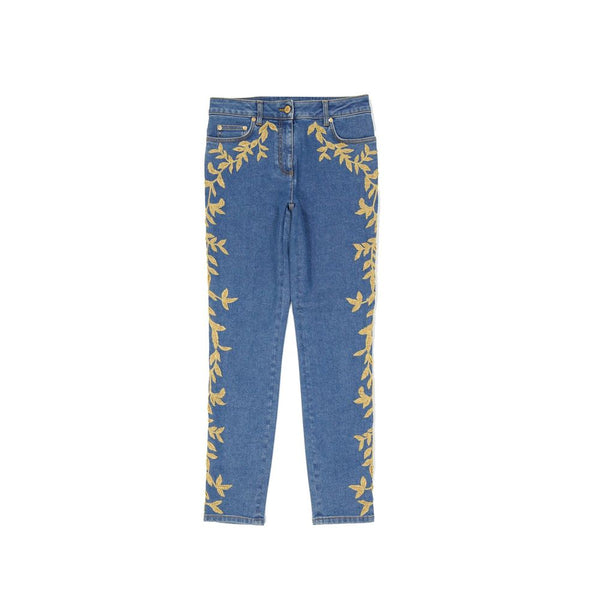 Cotton Denim Jeans Moschino Couture