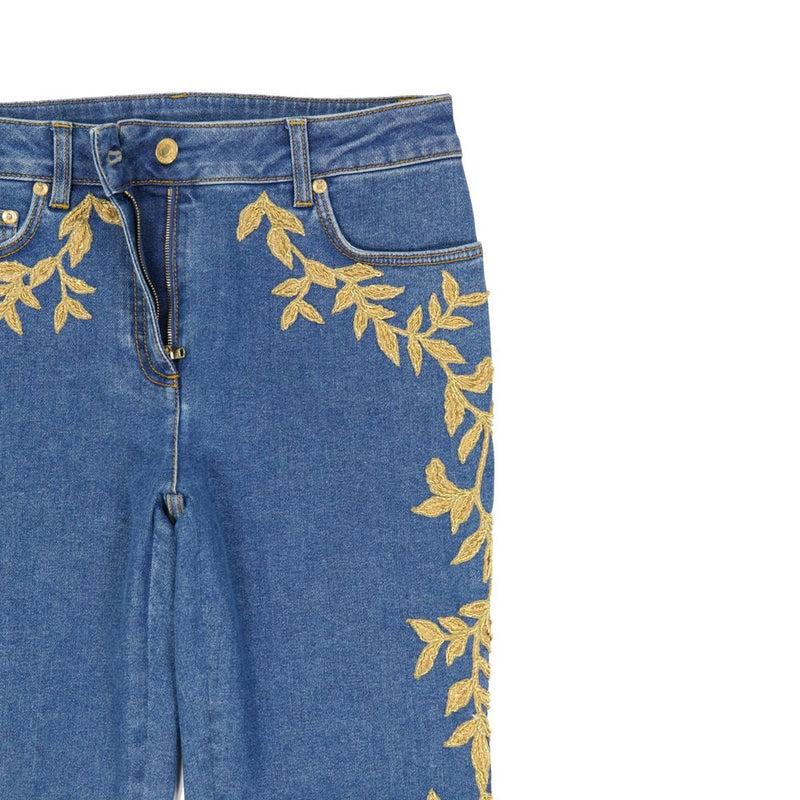 Cotton Denim Jeans Moschino Couture