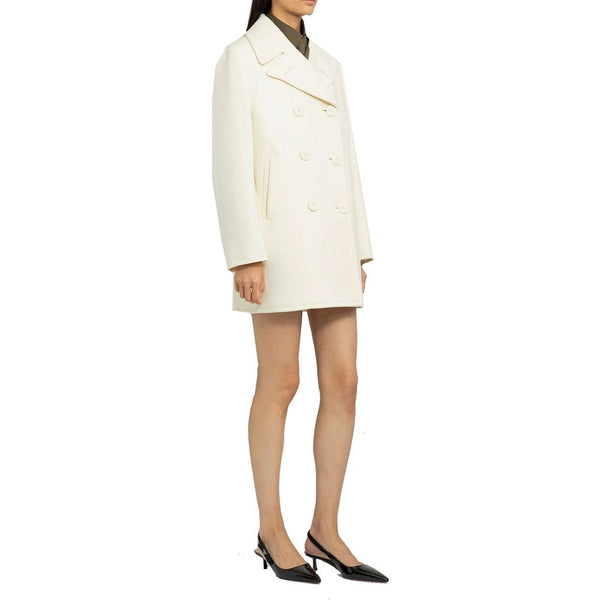 Double-Breasted Wool Coat Prada