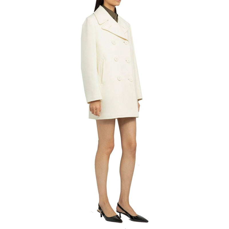 Double-Breasted Wool Coat Prada