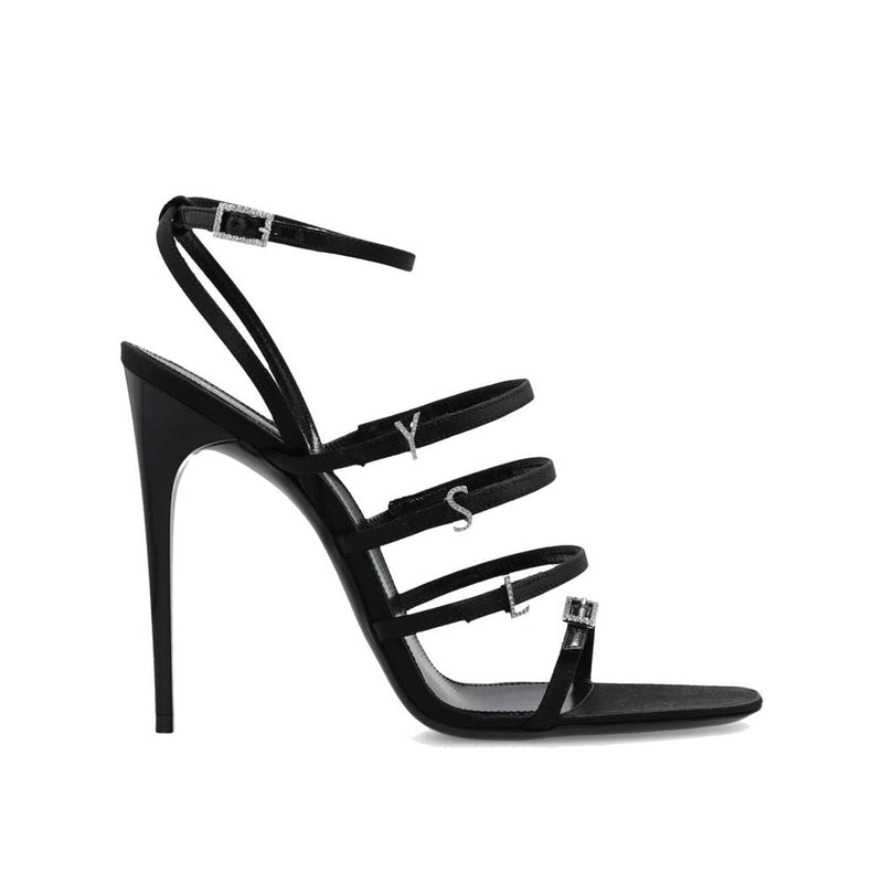 Jerry Satin Sandals Saint Laurent