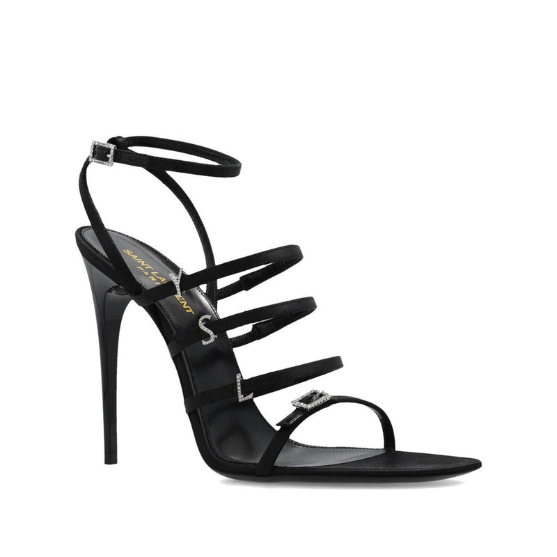 Jerry Satin Sandals Saint Laurent