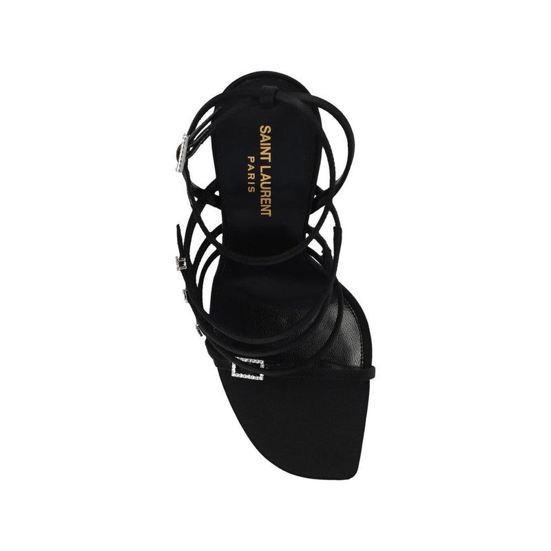 Jerry Satin Sandals Saint Laurent