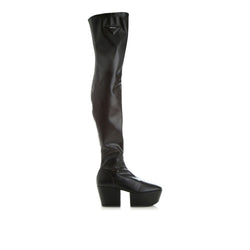 Leather Platform Boots Prada