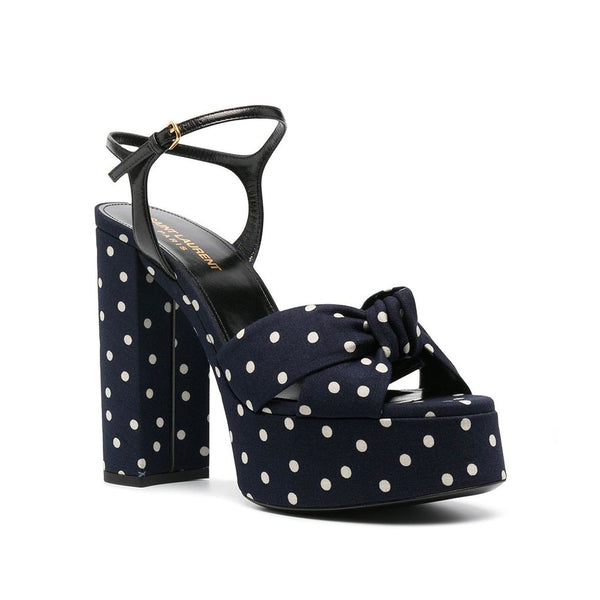 Bianca Polka-Dot Sandals Saint Laurent